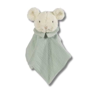 Naninha cinzento claro com cabeça de ursinho de pelúcia branca