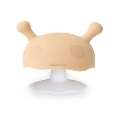 Produto de silicone beige com suporte branco e duas antenas curtas