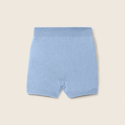 Calções de bebé azuis em malha