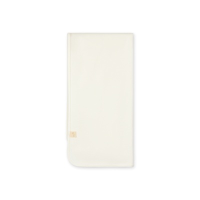 Toalha creme rectangular com etiqueta de pano