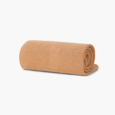 Cachecol enrolado de malha camel