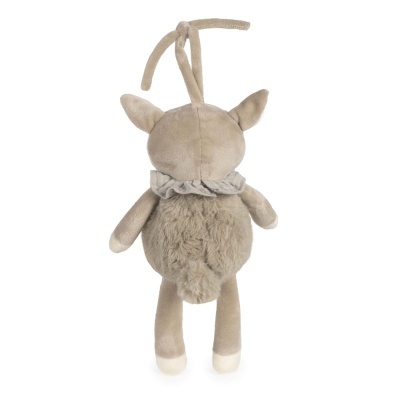 Boneco de peluche castanho com cordão para pendurar