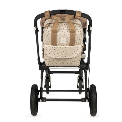 Carrinho de bebé com mochila bege padrão