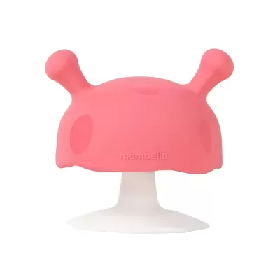 Brinquedo rosa em forma de cogumelo com base branca