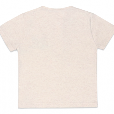 T-shirt infantil bege clara de costas