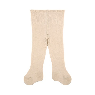 Collants de criança bege clara em malha