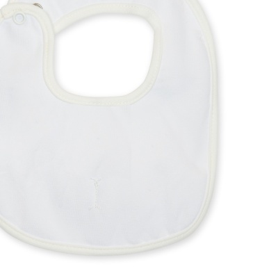 Babete branco com rebordo e fecho de mola