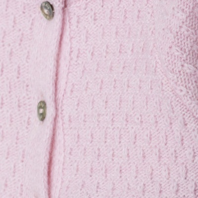 Camisola rosa de malha com botões metálicos e pendente Dk