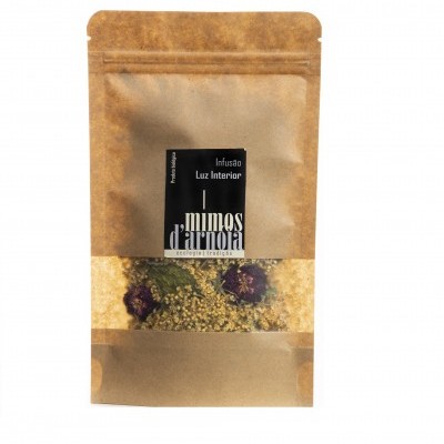 Pacote castanho de infusão mimos d'aroma com flores e ervas secas