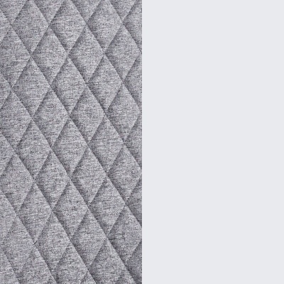 Tecido acolchoado cinzento claro com padrão de losangos