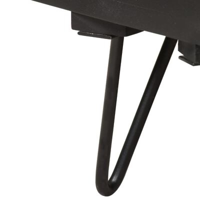 Pé de móvel de metal preto em forma de U