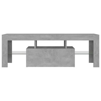 Mesa de centro cinzenta em estilo moderno com compartimento central e estrutura sólida