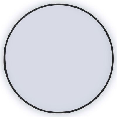 Espelho circular com moldura preta fina