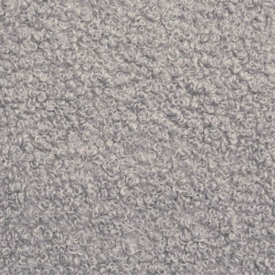 Tecido boucle cinza com textura volumosa