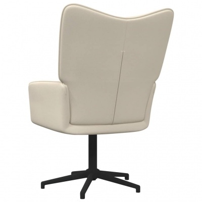 cadeira giratória de escritório bege com base preta