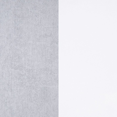 Tecidos cinzento claro texturizado e branco liso lado a lado