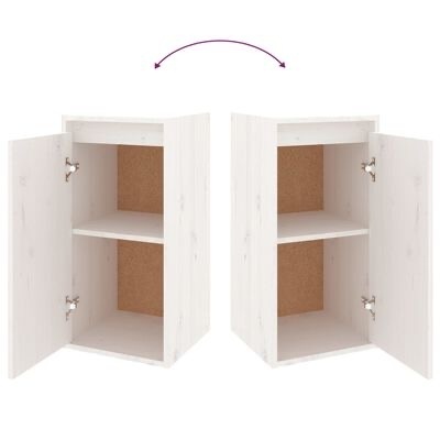 Armário de cozinha com duas portas abertas e prateleira interna