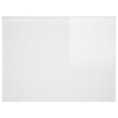 Painel de vidro branco brilhante retangular