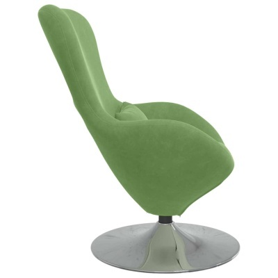 Cadeira giratória verde com base cromada