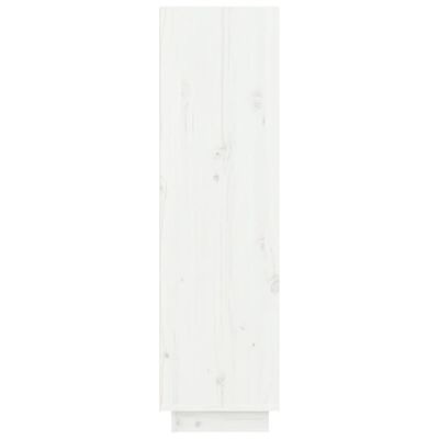 Móvel alto estreito branco com padrão de madeira