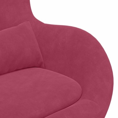 Sofá rosa estofado com almofada retangular