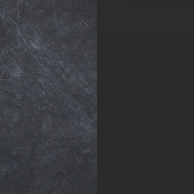 Textura de pedra escura à esquerda e superfície lisa cinzenta à direita