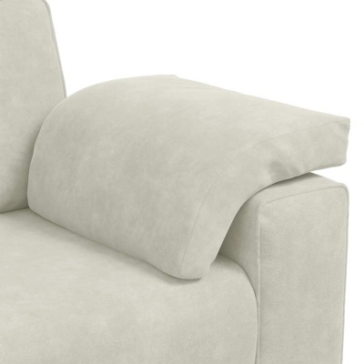 Braço almofadado de sofá cinza claro