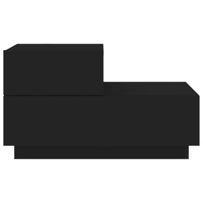 sofá modular preto com linhas retas