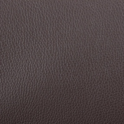 Textura de couro sintético castanho escuro com padrão de grão irregular