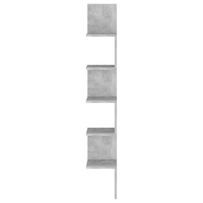 Estante modular cinzenta clara em betão com 4 prateleiras