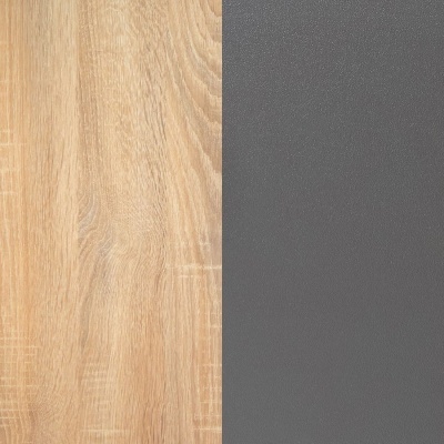 Textura de madeira clara ao lado de superfície cinza escuro