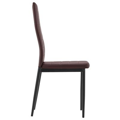 Cadeira castanha com pernas pretas vista de lado