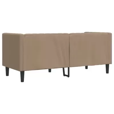 sofá modular bege com pés pretos