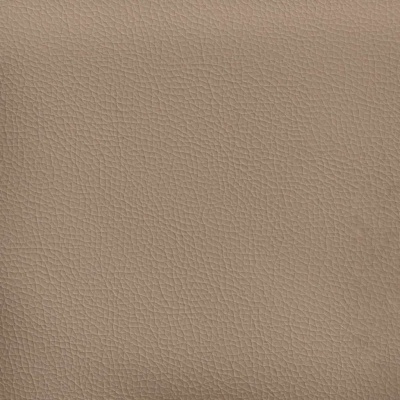 Textura de couro sintético bege com granulação uniforme.