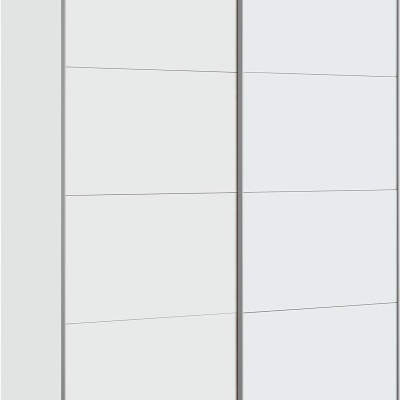 Armário branco de duas portas deslizantes