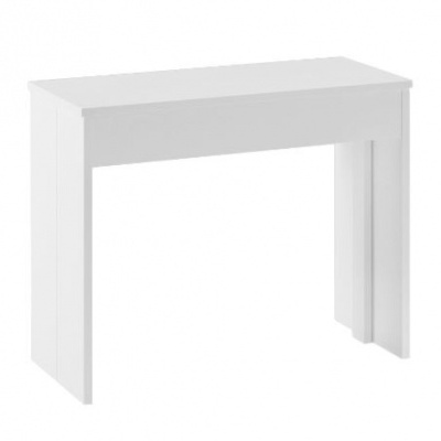 Mesa de escritório branca simples com pernas retas