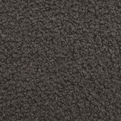 Textura de tecido cinza escuro frisado com pequenos cachos.