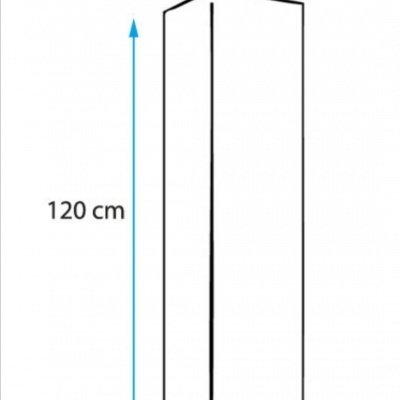 Desenho esquemático de peça retangular com dimensões 120x30x30 cm