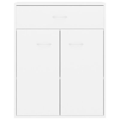 Móvel branco com uma gaveta e duas portas