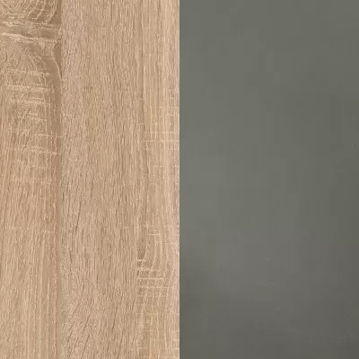 Superfície metade madeira clara e metade cinza escuro