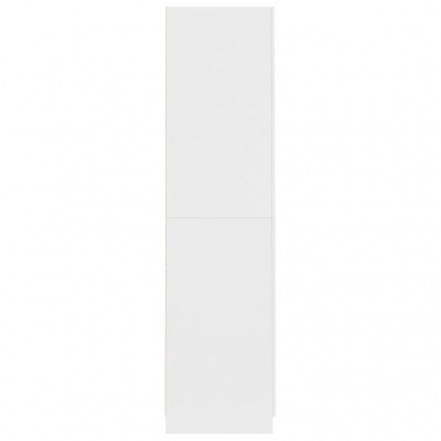 Armário alto de cozinha branco de duas portas sobre fundo branco