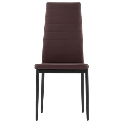 Cadeira estofada vinho com pernas pretas