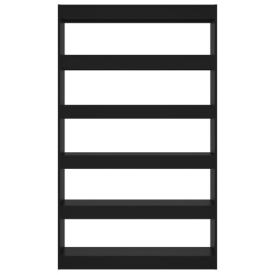 Estante preta de metal com cinco prateleiras