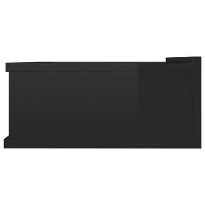 Móvel preto retangular com acabamento liso