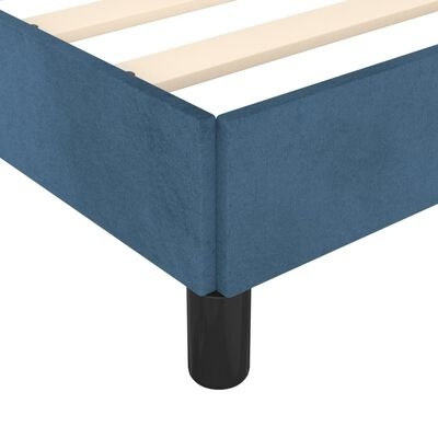 Suporte de cama azul escuro com pés pretos
