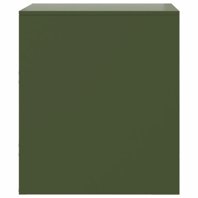 Armário quadrado verde escuro liso