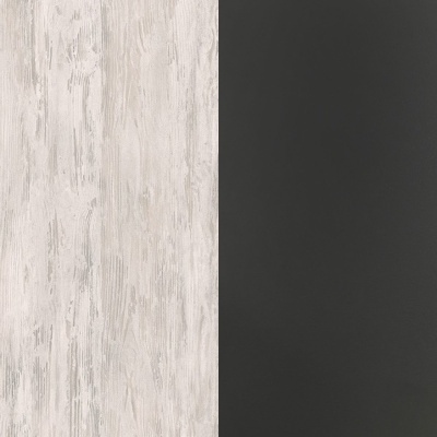 Painel de madeira clara ao lado de superfície preta lisa