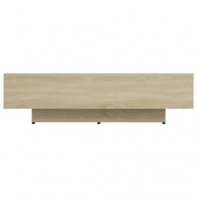 Móvel de madeira clara retangular com suporte central