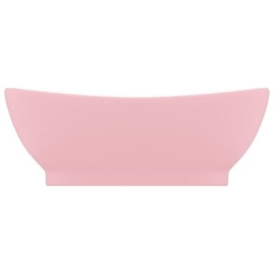 Banheira infantil rosa em plástico com formato ovoide.