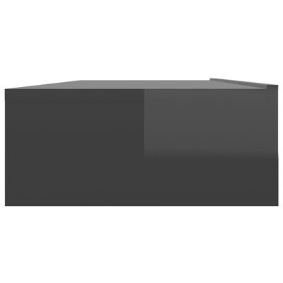 Balcão preto com acabamento brilhante e design minimalista